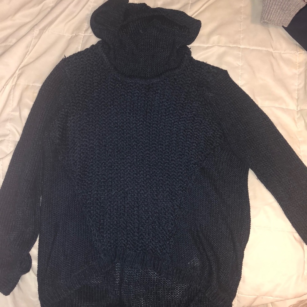 Blue knit sweater